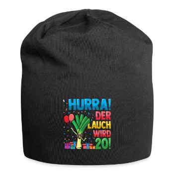 Hurra der Lauch wird 20 - Jersey-Beanie - Schwarz - Vorne
