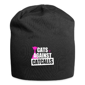 Chats contre Catcalls Chats Catcalling Féministe - Bonnet en jersey - noir - Devant