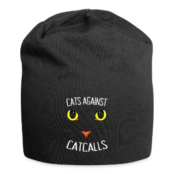 Chats contre Catcalls Chats Catcalling Féministe - Bonnet en jersey - noir - Devant
