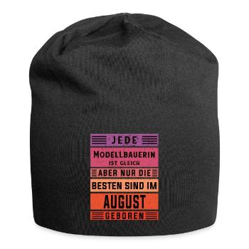 Technischer Geburtstag August geboren - Jersey-Beanie - Schwarz - Vorne