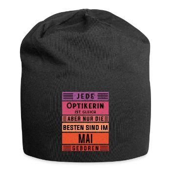 Optikerin Geburtstag Mai geboren Handwerker - Jersey-Beanie - Schwarz - Vorne