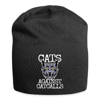 Chats contre Catcalls Chats Catcalling Féministe - Bonnet en jersey - noir - Devant