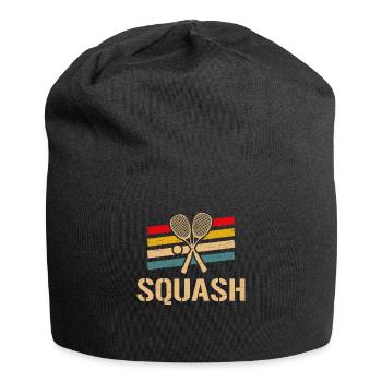 Retro Squash Play Serve Racket Spieler - Jersey-Beanie - Schwarz - Vorne