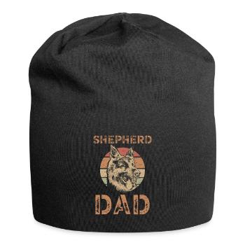 Retro Shepherd Papa Paw Lovers Chiots Propriétaires de chiens - Bonnet en jersey - noir - Devant