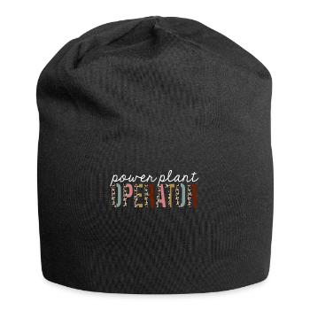 Opérateur de centrale électrique Leopard Print Drôle de cadeau - Bonnet en jersey - noir - Devant