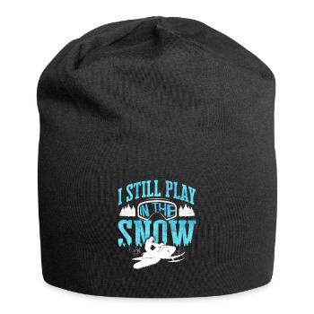Snowmobile Riding Snowmobiling I Still Play In - Jersey-Beanie - Schwarz - Vorne