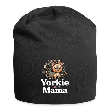 Yorkie Mama Dog Maman Yorkshire Terrier Amant - Bonnet en jersey - noir - Devant