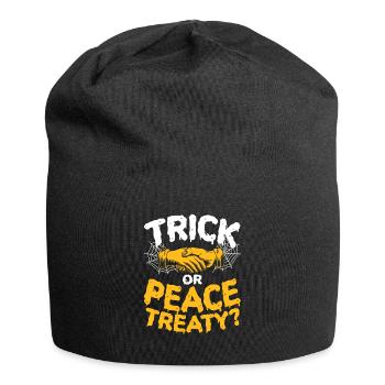 Halloween Trick Traité de paix Choix pacifiste - Bonnet en jersey - noir - Devant