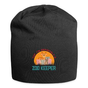 Zoowärter Wildtiere Zoowärter Natur Zootier - Jersey-Beanie - Schwarz - Vorne