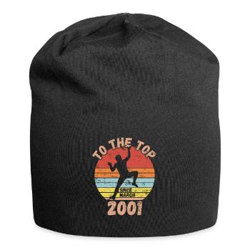 Geburtstag Klettern Bouldern seit März 2001 - Jersey-Beanie - Schwarz - Vorne