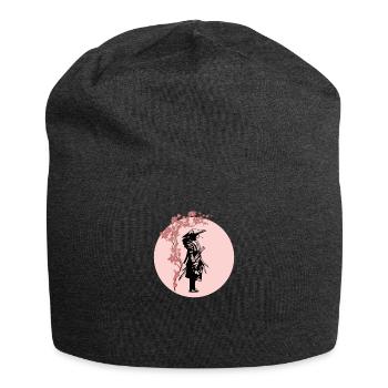 Samurai I Japanese Tattoo Manga Anime Mask for - Jersey Beanie - charcoal grey - Front