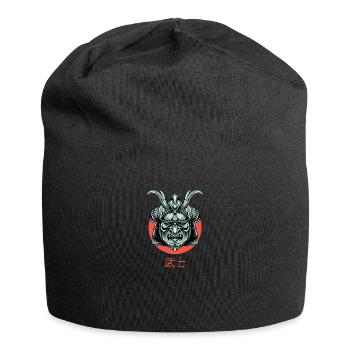 Samurai Mask I Japanese Tattoo Manga Anime for - Jersey Beanie - black - Front