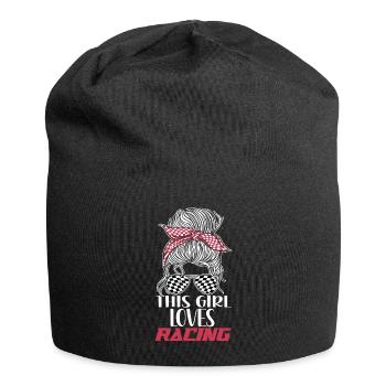 Racing Race Sunglasses Girl This - Jersey Beanie - black - Front