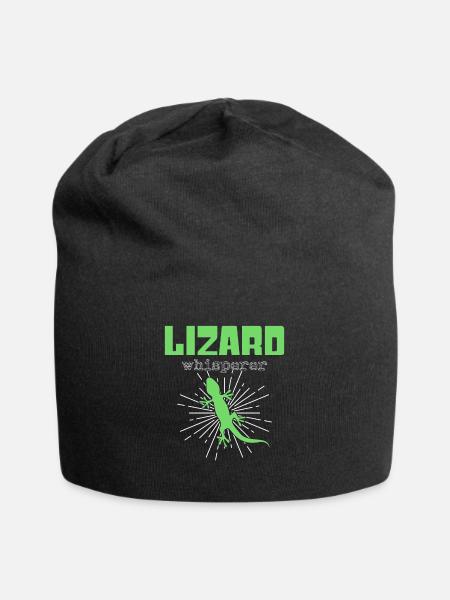Eidechsen Flüsterer - Jersey-Beanie - Schwarz
