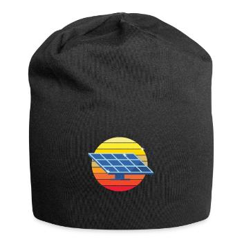 Solar Retro Photovoltaik - Jersey-Beanie - Schwarz - Vorne