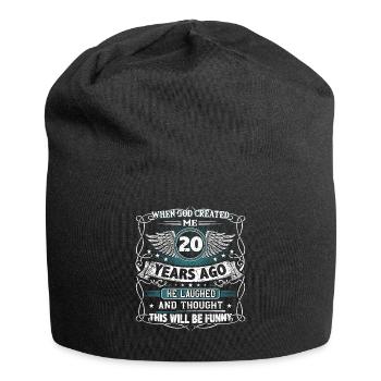 When God created me 20 years ago, Lustiger created 20. - Jersey Beanie - black - Front