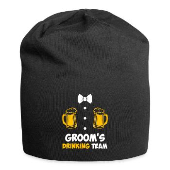 Jungesellenabschied Männer Team Bräutigam Hochzeit - Jersey-Beanie - Schwarz - Vorne