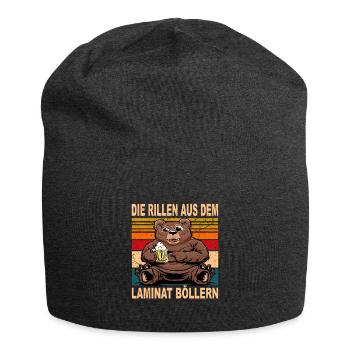 Die Rillen aus dem Laminat Böllern Trinkspruch - Jersey-Beanie - Anthrazit - Vorne