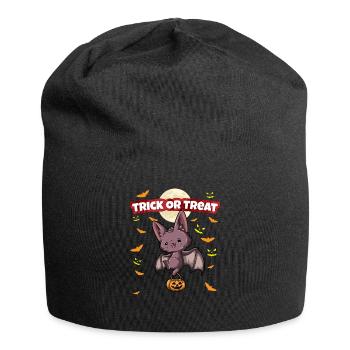 Trick Or Treat Scary Creepy Halloween Monster - Jersey Beanie - black - Front