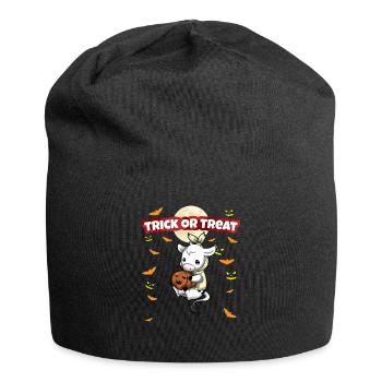 Trick Or Treat Scary Creepy Halloween Monster - Jersey Beanie - black - Front