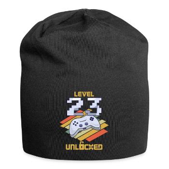 Retro Video Game Lover Age 23 Level Unlocked - Jersey-Beanie - Schwarz - Vorne