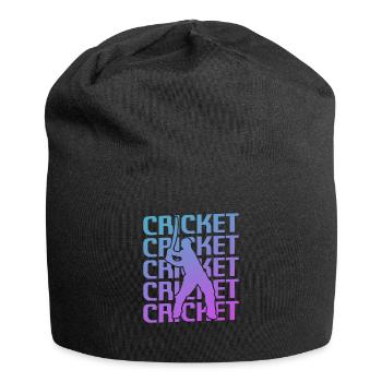 Retro Vintage Classic Cricket Player - Jersey Beanie - black - Front