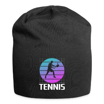 Joueur de tennis Retro Vintage Classic - Bonnet en jersey - noir - Devant