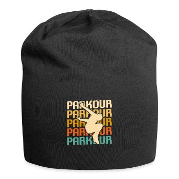 Retro Vintage Classic Parkour Traceur - Jersey-Beanie - Schwarz - Vorne