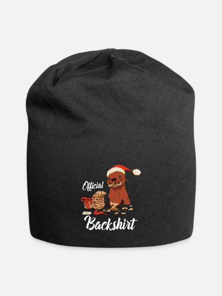 Chemise de cuisson officielle Biscuits de Cuisson de Noël - Bonnet en jersey - noir