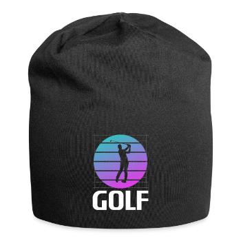 Retro Vintage Classic Golf Golfing Golfer - Jersey-Beanie - Schwarz - Vorne