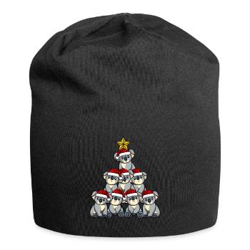 Koala Weihnachtsbaum - Jersey-Beanie - Schwarz - Vorne