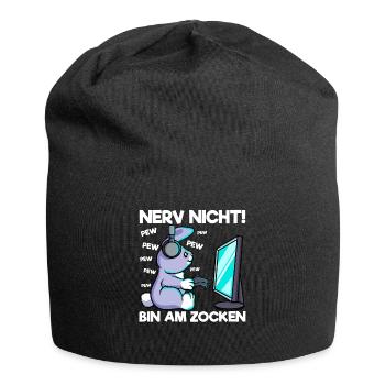 Nerve not am gambling gaming bunny - Jersey Beanie - black - Front