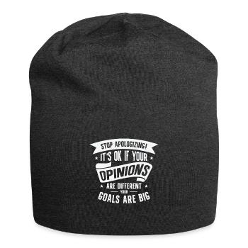 Positivität Außenseiter Dichter Poesie Ziele - Jersey-Beanie - Anthrazit - Vorne