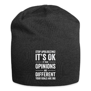 Positivity Misfits Poets Poetry Goals Differences - Jersey Beanie - charcoal grey - Front