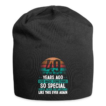 49 Birthday God made something special 49 Year Old - Jersey-Beanie - Schwarz - Vorne