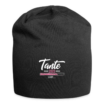 Tante 2023 lädt - Jersey-Beanie - Schwarz - Vorne