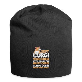 Welsh Corgi Dog Dog Dog Breed Gift - Jersey Beanie - black - Front
