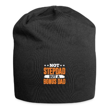 Stepfather Father Stepdad Papa Father's Day Gift - Jersey Beanie - black - Front