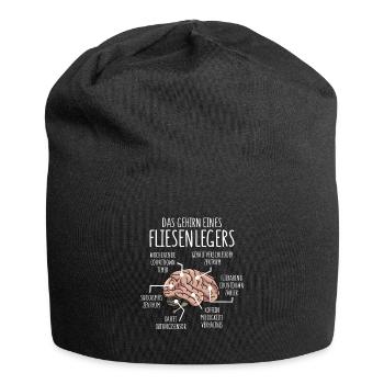 Fliesenleger Anatomie Gehirn Mosaikleger - Jersey-Beanie - Schwarz - Vorne