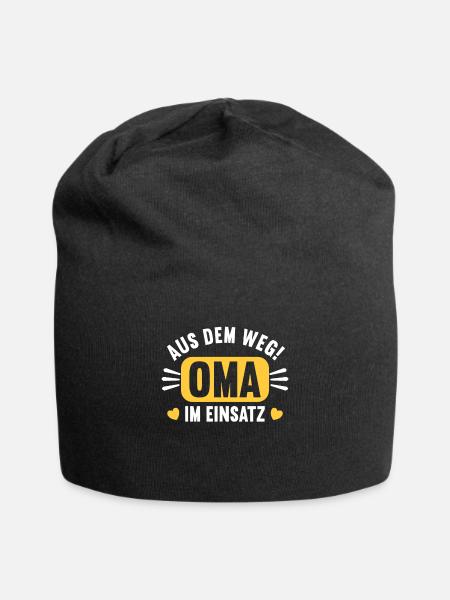 Aus dem Weg Oma im Einsatz Omi Grandma - Jersey-Beanie - Schwarz