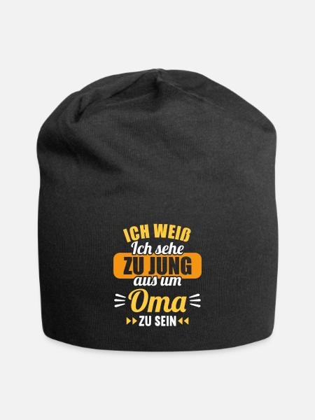 Zu jung um Oma zu sein Omi Gandma Oma - Jersey-Beanie - Schwarz