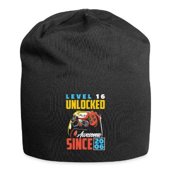 16. Geburtstag Jungen Gaming Gamer - Jersey-Beanie - Schwarz - Vorne