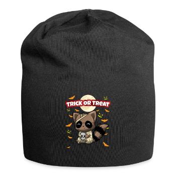 Trick Or Treat Scary Creepy Halloween Monster - Jersey Beanie - black - Front