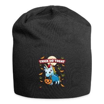Trick Or Treat Scary Creepy Halloween Monster - Jersey Beanie - black - Front