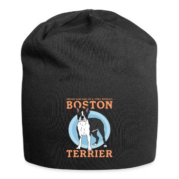 Boston Terrier Dad | Hunde Hundebesitzer Geschenk - Jersey-Beanie - Schwarz - Vorne