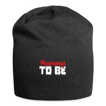 Werdende Mutter - Jersey-Beanie - Schwarz - Vorne