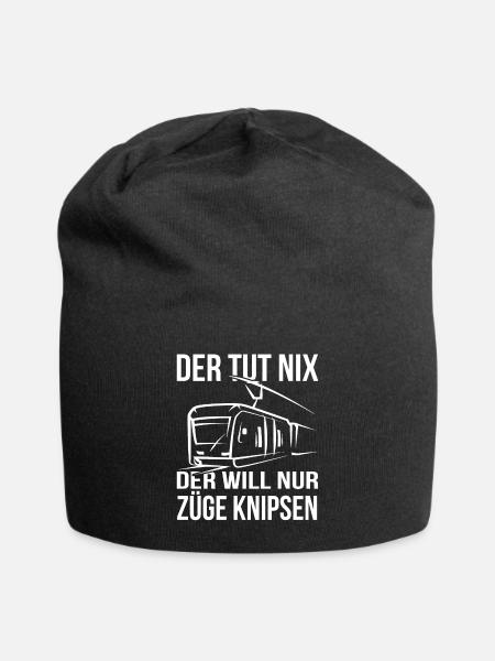 Trainspotter Zug Fotografie Lustiger Spruch - Jersey-Beanie - Schwarz