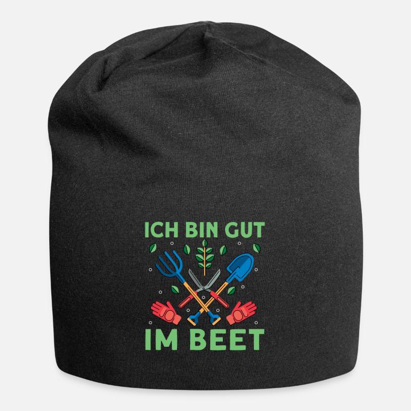 Ich Bin Gut Im Beet - Jersey-Beanie - Schwarz