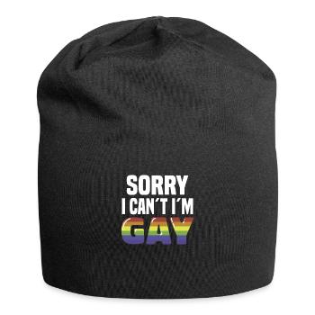 Lgbt Lesbienne Rainbow Flag Bisexuel Queer - Bonnet en jersey - noir - Devant