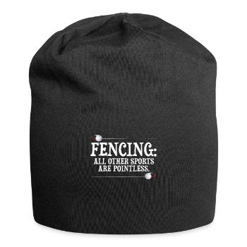 Fechten Andere Sportarten sind sinnlose Fechten Neuheit - Jersey-Beanie - Schwarz - Vorne